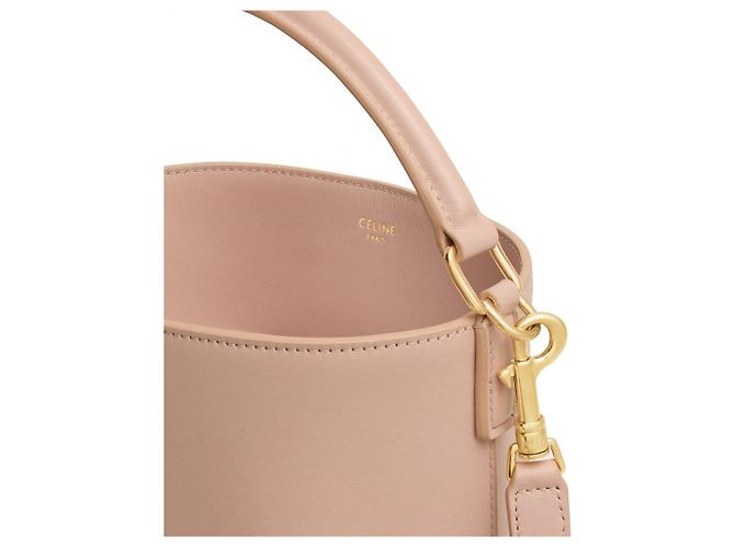 16 Céline Piccola borsa a secchiello Louise in pelle di vitello liscia Soft Peach Arancione - vista 4