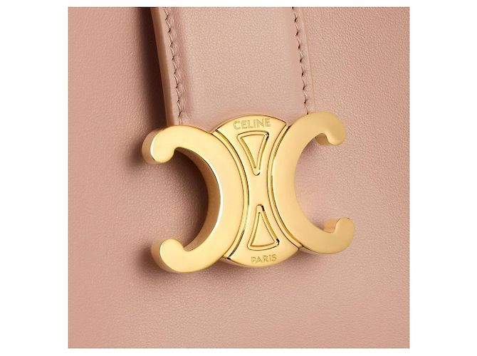 16 Céline Piccola borsa a secchiello Louise in pelle di vitello liscia Soft Peach Arancione - vista 5
