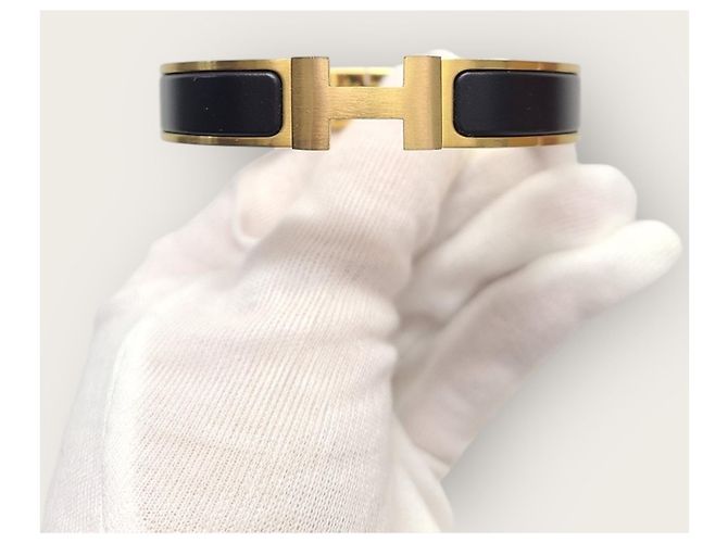Hermès Bracelet Click Black Gold Noir - vue 4