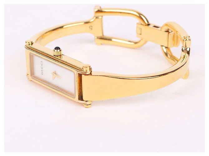 Gucci Relógio feminino de aço com mostrador branco quadrado e quartzo - vista 5