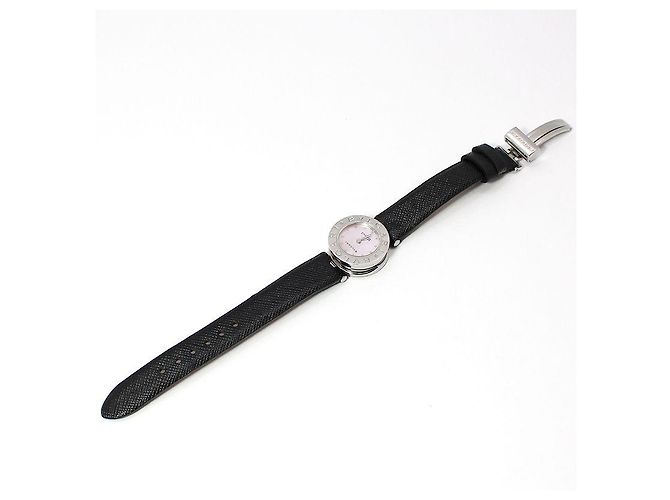 Bulgari Relógio com pulseira de couro e mostrador em madrepérola rosa e movimento quartz Multicor - vista 3
