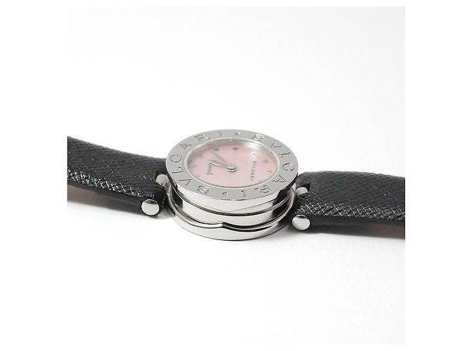 Bulgari Relógio com pulseira de couro e mostrador em madrepérola rosa e movimento quartz Multicor - vista 6
