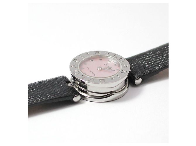 Bulgari Relógio com pulseira de couro e mostrador em madrepérola rosa e movimento quartz Multicor - vista 7