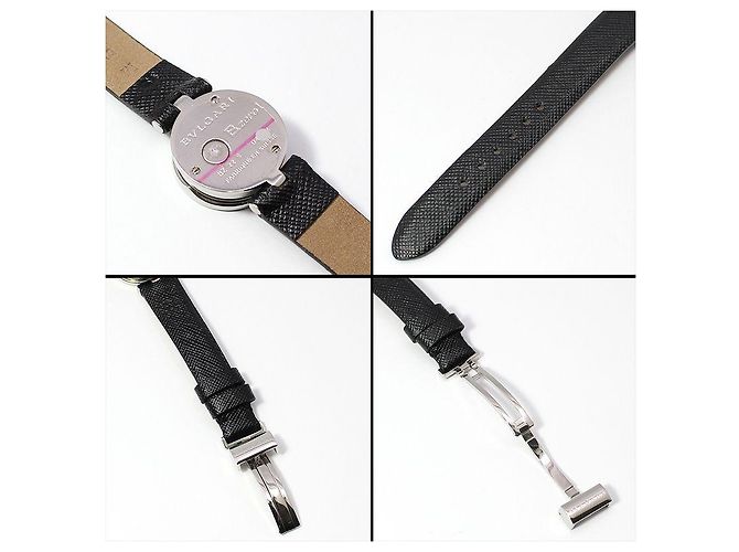 Bulgari Relógio com pulseira de couro e mostrador em madrepérola rosa e movimento quartz Multicor - vista 8