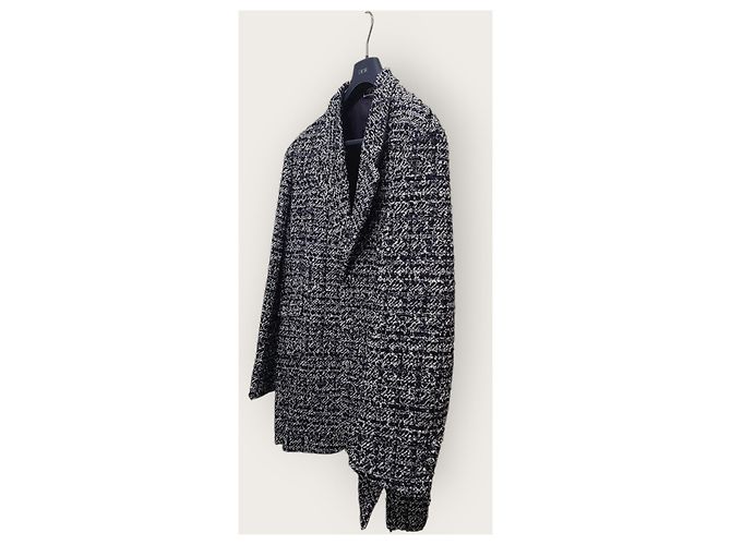Dior Chaqueta de algodón cannage tweed negro y azul - vista 2