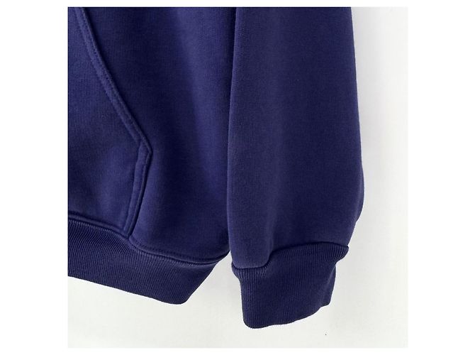 Balenciaga Felpa con cappuccio a maniche lunghe con logo Wave Blu - vista 10