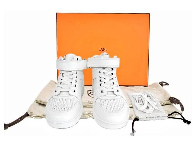 Hermès Sneakers alte da uomo Argento - vista 11