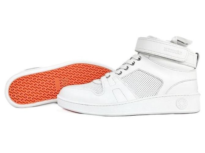 Hermès Sneakers alte da uomo Argento - vista 8