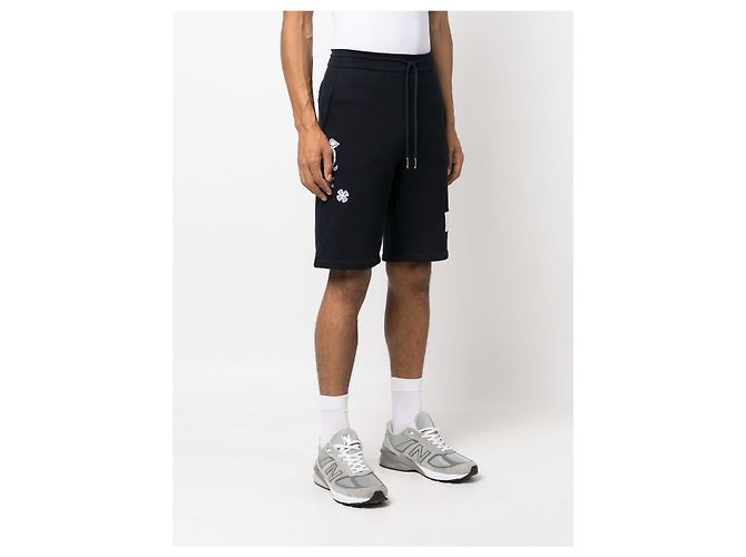 Thom Browne Pantaloncini ricamati Nero - vista 4