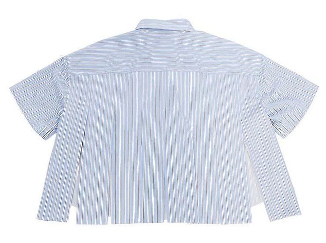 Sacai Camicia a maniche corte da donna Bianco - vista 2