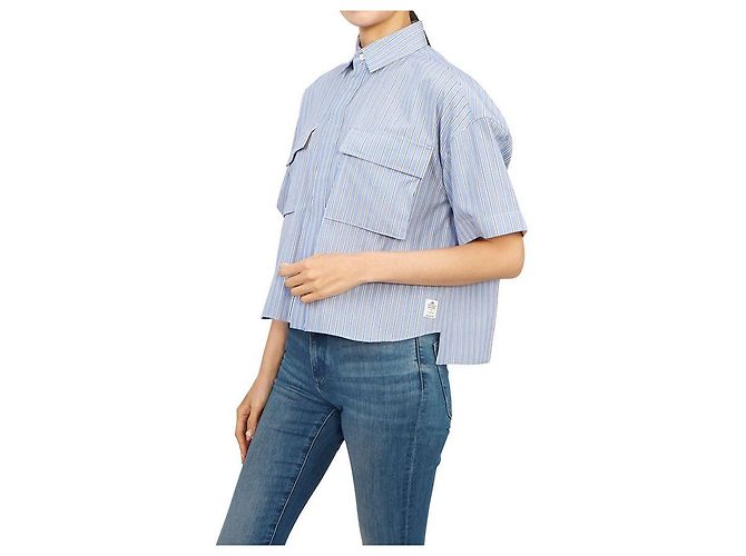 Sacai Camicia a maniche corte da donna Bianco - vista 6