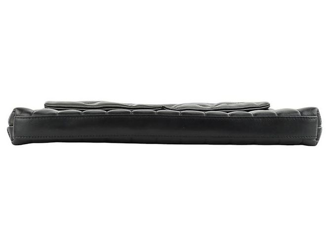 Saint Laurent Clutch Loulou Flap Matelassé Argento - vista 6