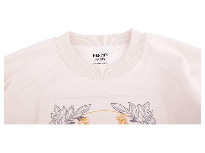 Hermès Sweatshirt mit bestickten Raglanärmeln Mehrfarben - Ansicht 11