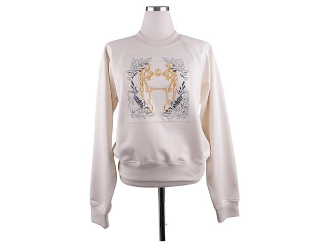 Hermès Sweatshirt mit bestickten Raglanärmeln Mehrfarben - Ansicht 14