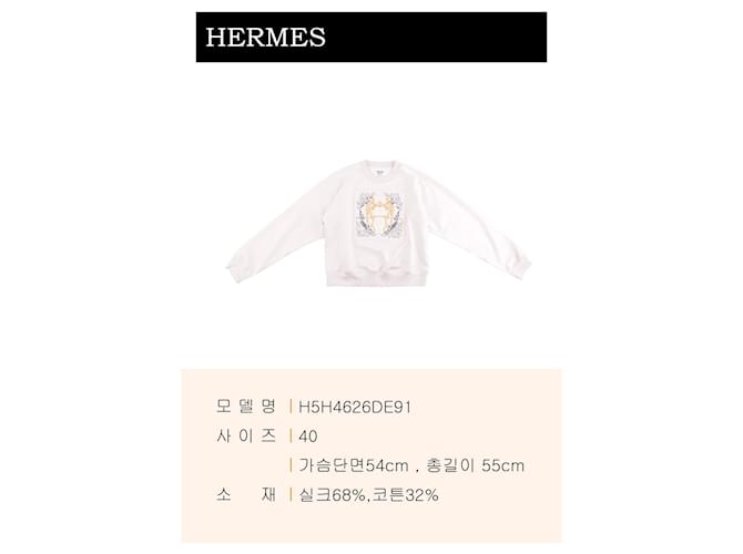Hermès Sweatshirt mit bestickten Raglanärmeln Mehrfarben - Ansicht 2