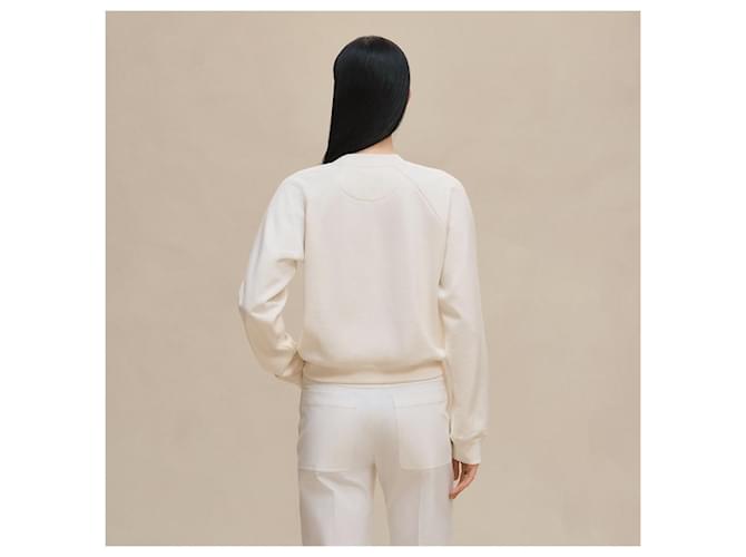 Hermès Sweatshirt mit bestickten Raglanärmeln Mehrfarben - Ansicht 7