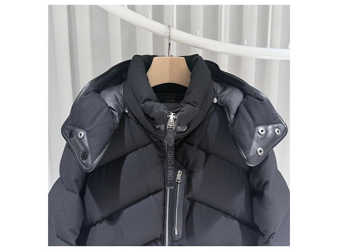 Tom Ford Cashmere Wool Blend Padded Jacket Black - view 5
