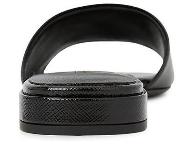 Prada Pantofole Saffiano da donna Nero - vista 7