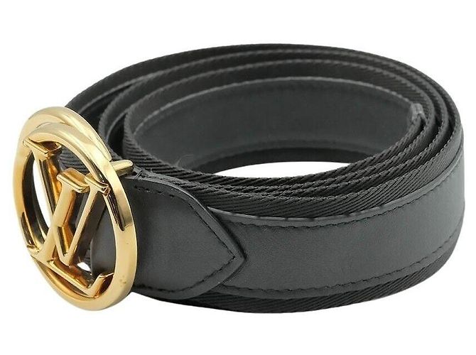 Louis Vuitton Ledergürtel mit Kreis-Muster Schwarz - Ansicht 2