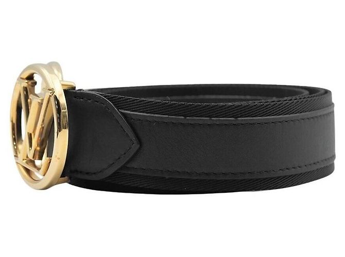 Louis Vuitton Ledergürtel mit Kreis-Muster Schwarz - Ansicht 3