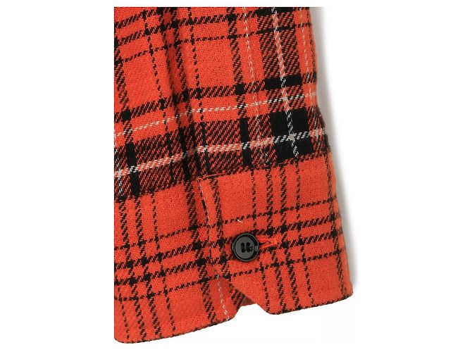 Céline Camicia in cotone a quadri oversize Rosso - vista 5