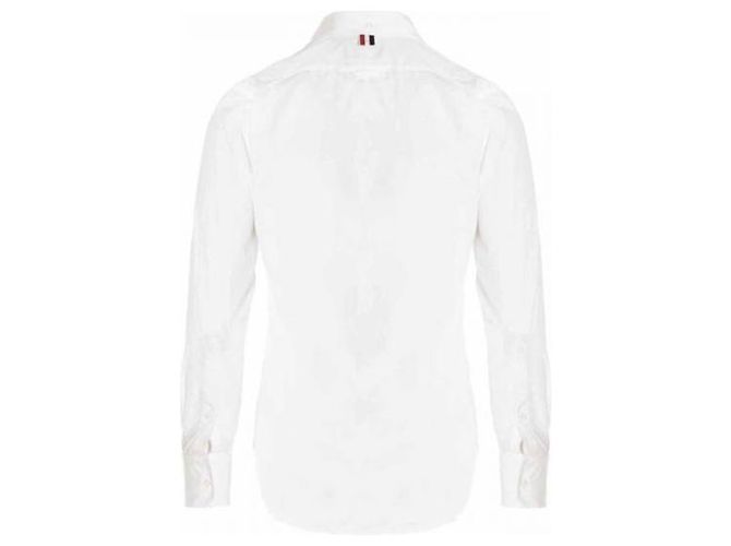 Thom Browne Camisa clásica de popelina con ribete RWB oculto - vista 4