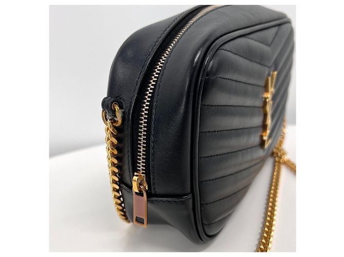 Saint Laurent Borsa a tracolla trapuntata con catena Nero - vista 10