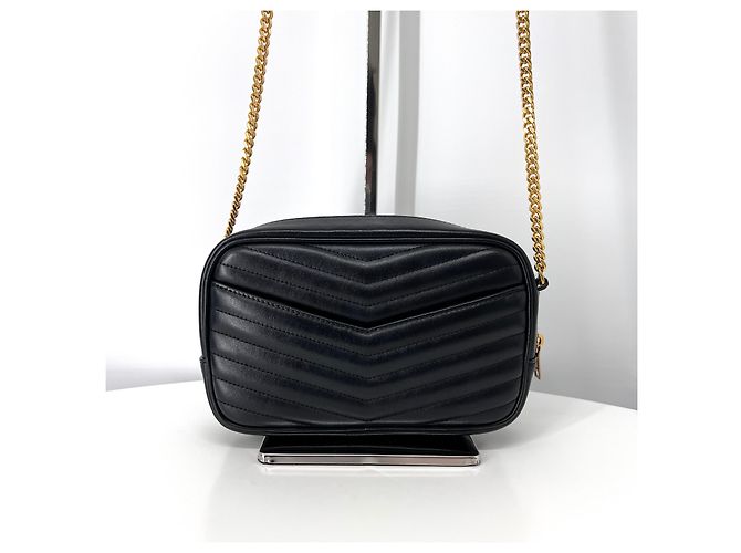 Saint Laurent Borsa a tracolla trapuntata con catena Nero - vista 4