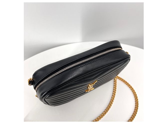 Saint Laurent Borsa a tracolla trapuntata con catena Nero - vista 7