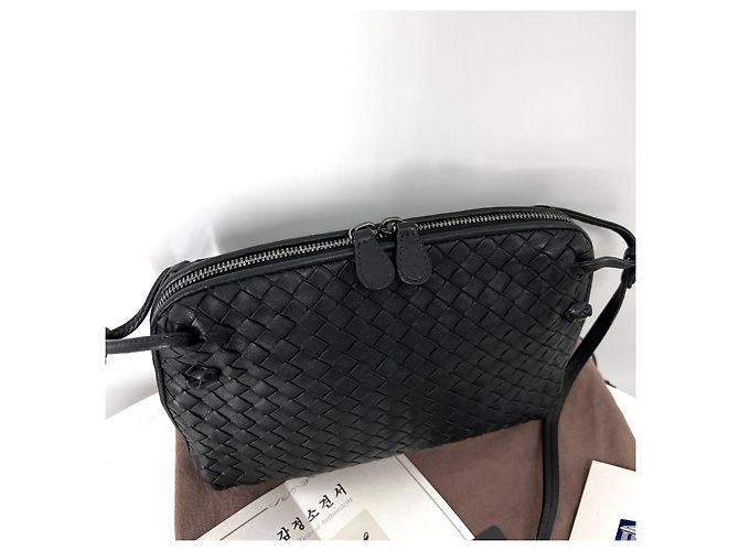 Bottega Veneta Borsa a tracolla Intrecciato Nodini Nera Nero - vista 6