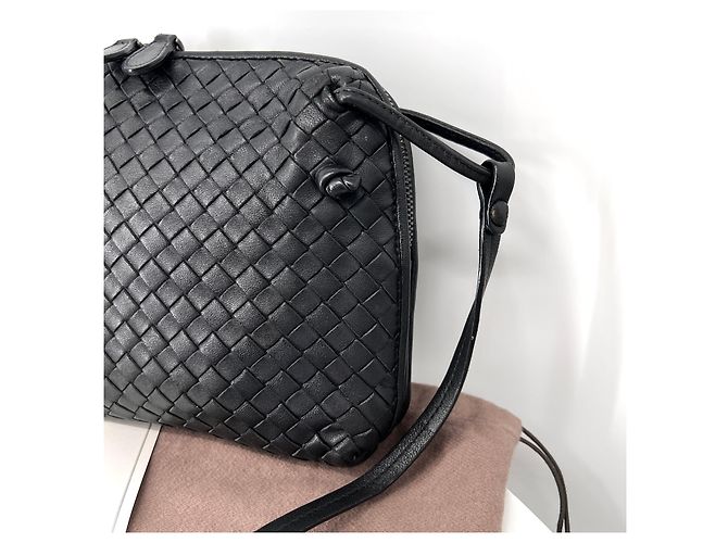 Bottega Veneta Borsa a tracolla Intrecciato Nodini Nera Nero - vista 9