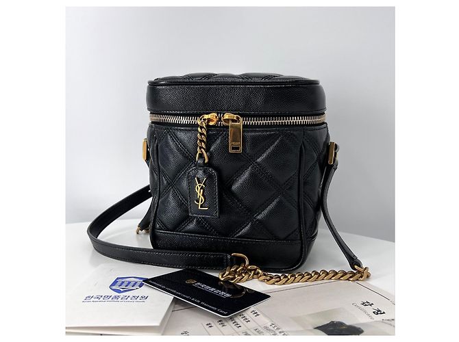 Saint Laurent Borsa a tracolla trapuntata Vanity Crossbody Black Nero - vista 3
