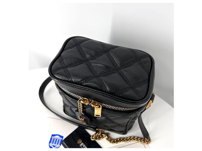 Saint Laurent Borsa a tracolla trapuntata Vanity Crossbody Black Nero - vista 5