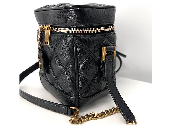 Saint Laurent Borsa a tracolla trapuntata Vanity Crossbody Black Nero - vista 7