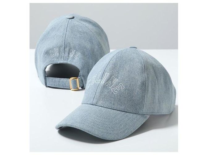 Céline Cappellino da baseball in denim di cotone - vista 3