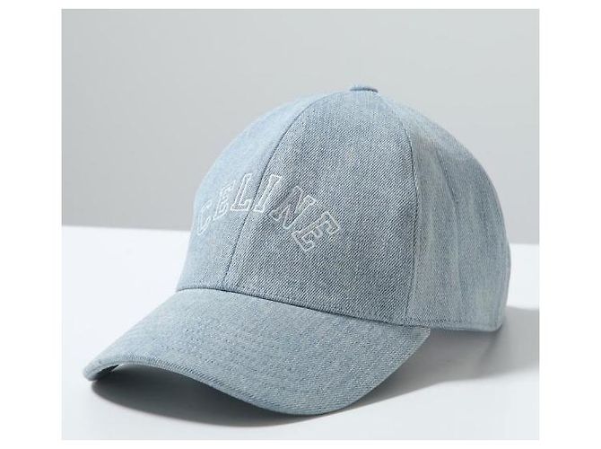 Céline Cappellino da baseball in denim di cotone - vista 4
