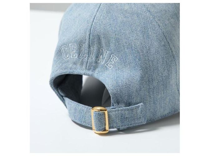 Céline Cappellino da baseball in denim di cotone - vista 8