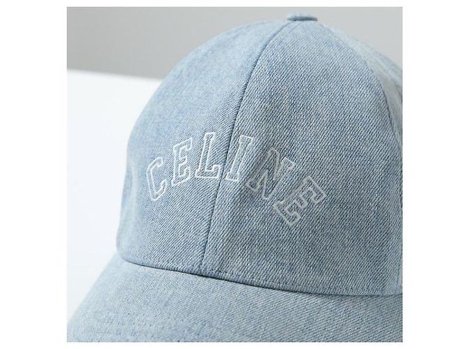 Céline Cappellino da baseball in denim di cotone - vista 9
