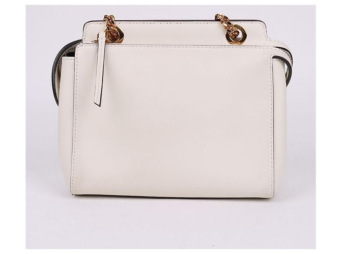 Fendi Borsa a tracolla Dot Com in pelle bianca Bianco - vista 4
