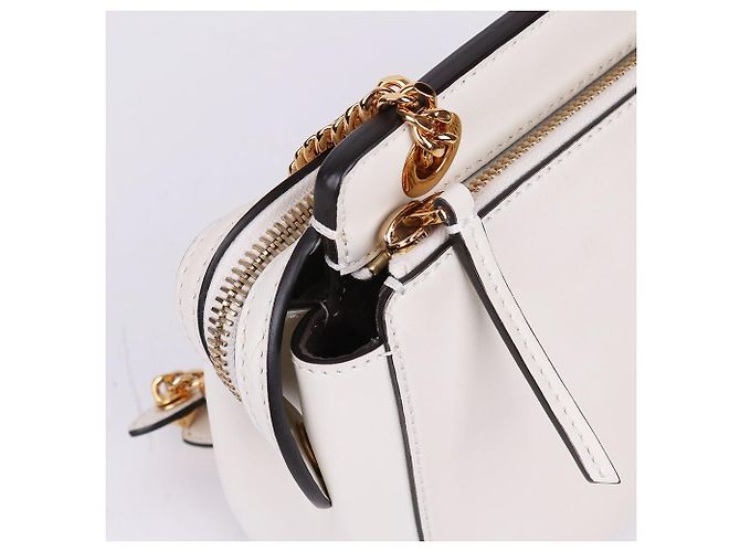 Fendi Borsa a tracolla Dot Com in pelle bianca Bianco - vista 5