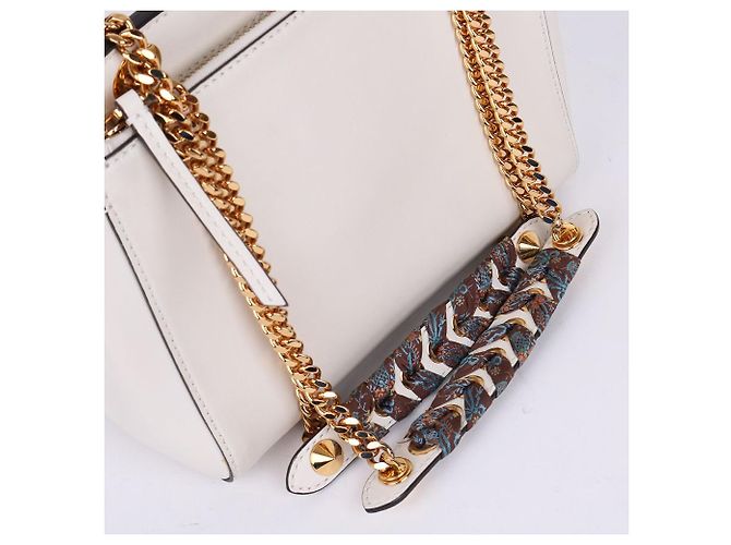 Fendi Borsa a tracolla Dot Com in pelle bianca Bianco - vista 6