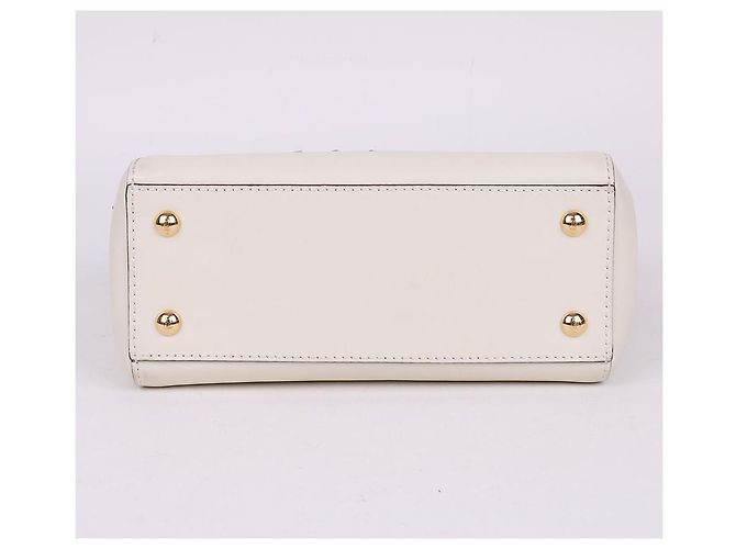 Fendi Borsa a tracolla Dot Com in pelle bianca Bianco - vista 7