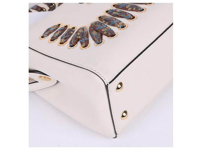 Fendi Borsa a tracolla Dot Com in pelle bianca Bianco - vista 8