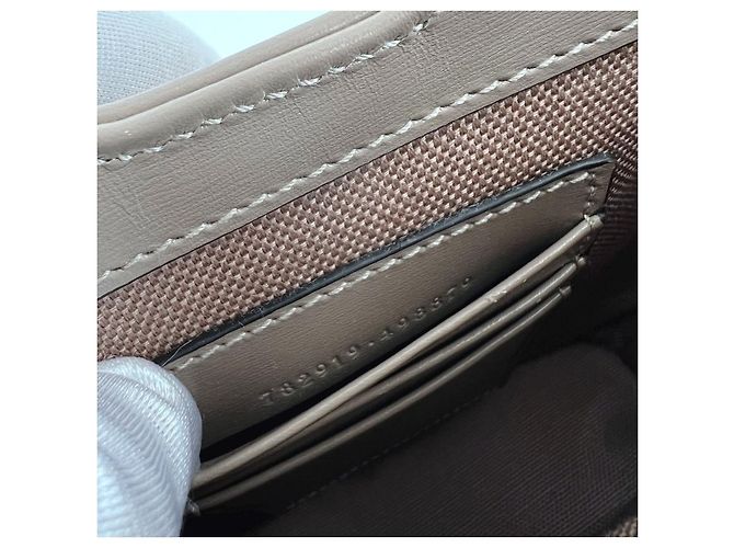 Gucci Kleiner GG Leder Eimerbeutel FADAC Braun - Ansicht 17