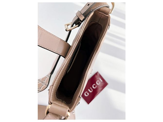 Gucci Kleiner GG Leder Eimerbeutel FADAC Braun - Ansicht 4