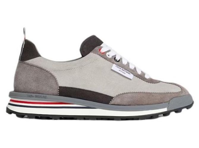 Thom Browne Tech Runner aus Kalbswildleder Braun - Ansicht 3