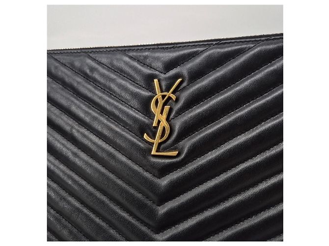 Saint Laurent Monogramm Clutch Bag Schwarz Medium - Ansicht 6