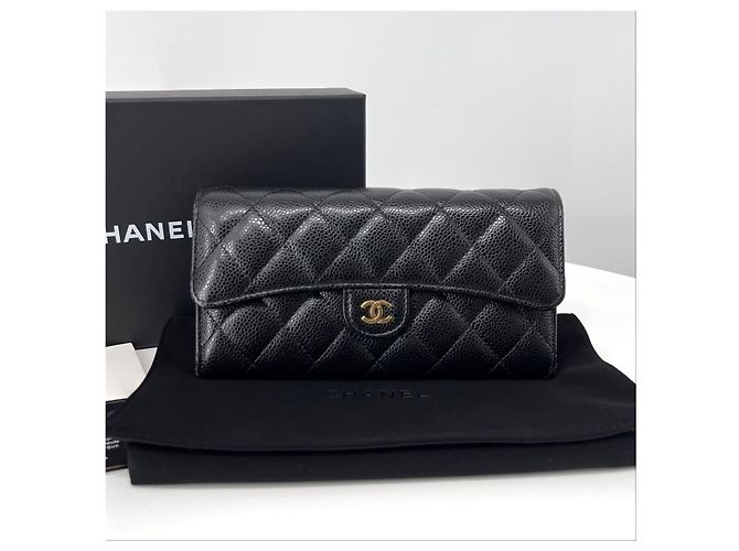Chanel Classic Flap Long Wallet Caviar Schwarz - Ansicht 2