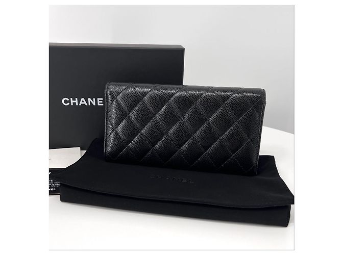 Chanel Classic Flap Long Wallet Caviar Schwarz - Ansicht 3