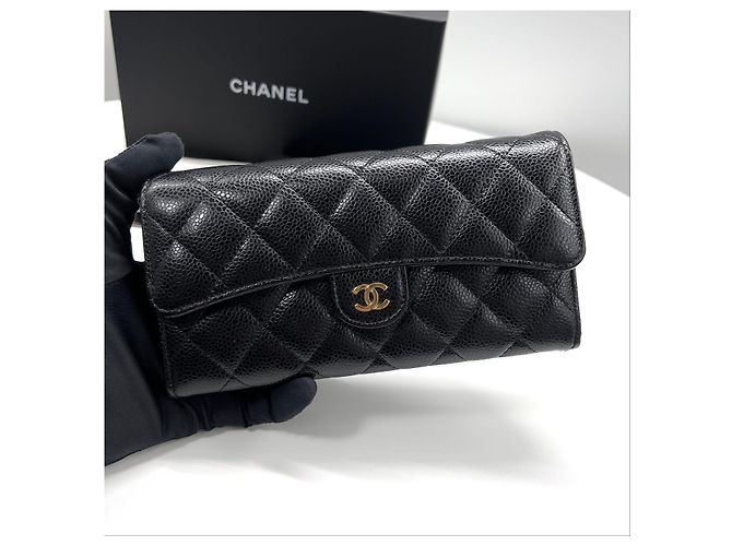 Chanel Classic Flap Long Wallet Caviar Schwarz - Ansicht 4